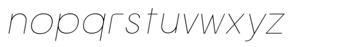 Norwige Thin Italic Font LOWERCASE