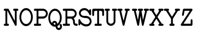 Nostalgic Typewriter Black Font UPPERCASE