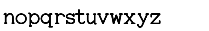 Nostalgic Typewriter Black Font LOWERCASE