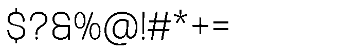 Nostard Extra Light Font OTHER CHARS