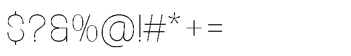 Nostard Hairline Font OTHER CHARS