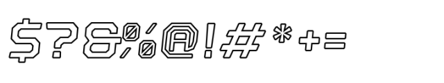 Nostromo Bold Italic Outline Font OTHER CHARS