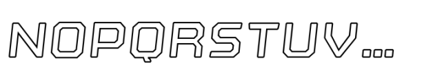 Nostromo Bold Italic Outline Font UPPERCASE