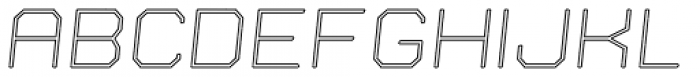 Nostromo Light Italic Outline Font LOWERCASE