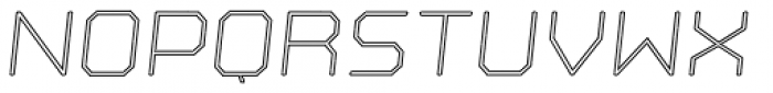 Nostromo Light Italic Outline Font LOWERCASE