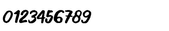 Not Quite Zen Brush Italic Font OTHER CHARS