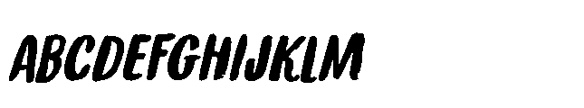 Not Quite Zen Brush Italic Font UPPERCASE