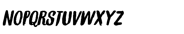 Not Quite Zen Brush Italic Font LOWERCASE