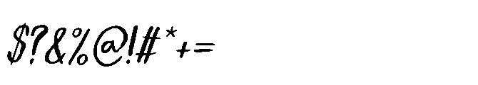 Not Quite Zen Italic Font OTHER CHARS