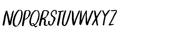Not Quite Zen Italic Font UPPERCASE
