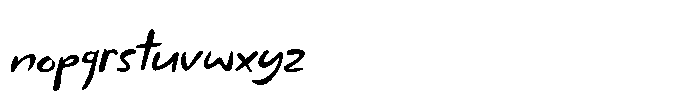 Not Quite Zen Script Italic Font LOWERCASE