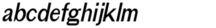 Not So Grotesk Condensed Oblique JNL Font LOWERCASE