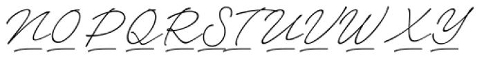 Notera 2 Underline Thin Font UPPERCASE
