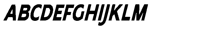 Nothern Sans Nothern Contrast Condensed Italic Font UPPERCASE