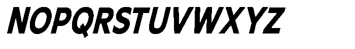 Nothern Sans Nothern Contrast Condensed Italic Font UPPERCASE