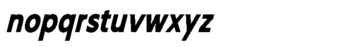 Nothern Sans Nothern Contrast Condensed Italic Font LOWERCASE