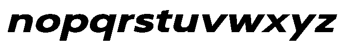 Nothern Sans Nothern Contrast Expanded Italic Font LOWERCASE