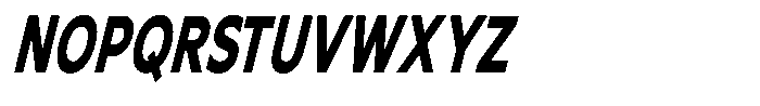 Nothern Sans Nothern Contrast Extra Condensed Italic Font UPPERCASE