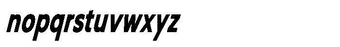 Nothern Sans Nothern Contrast Extra Condensed Italic Font LOWERCASE