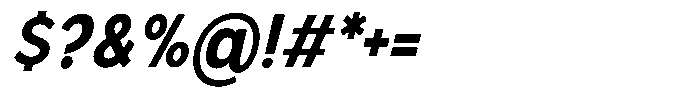 Nothern Sans Nothern Contrast Semi Condensed Italic Font OTHER CHARS