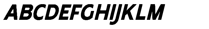 Nothern Sans Nothern Contrast Semi Condensed Italic Font UPPERCASE