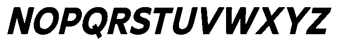 Nothern Sans Nothern Contrast Semi Condensed Italic Font UPPERCASE