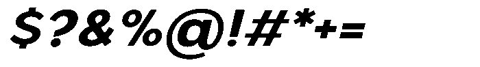Nothern Sans Nothern Contrast Semi Expanded Italic Font OTHER CHARS