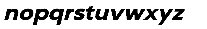 Nothern Sans Nothern Contrast Semi Expanded Italic Font LOWERCASE