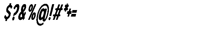Nothern Sans Nothern Contrast Ultra Condensed Italic Font OTHER CHARS