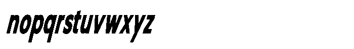 Nothern Sans Nothern Contrast Ultra Condensed Italic Font LOWERCASE