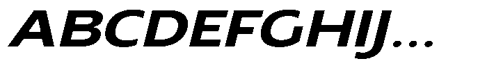 Nothern Sans Nothern Italic Expanded Font UPPERCASE