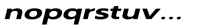 Nothern Sans Nothern Italic Extra Expanded Font LOWERCASE
