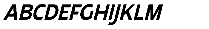Nothern Sans Nothern Italic Semi Condensed Font UPPERCASE