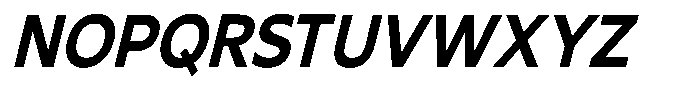 Nothern Sans Nothern Italic Semi Condensed Font UPPERCASE