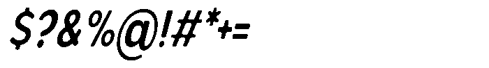 Nothern Sans Nothern Soft Condensed Italic Font OTHER CHARS