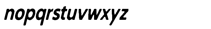 Nothern Sans Nothern Soft Condensed Italic Font LOWERCASE
