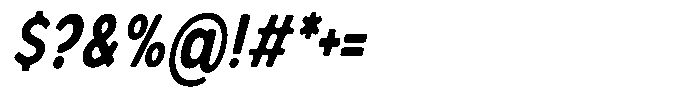 Nothern Sans Nothern Soft Contrast Condensed Italic Font OTHER CHARS