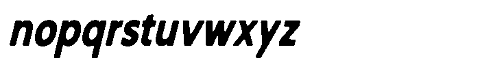Nothern Sans Nothern Soft Contrast Condensed Italic Font LOWERCASE