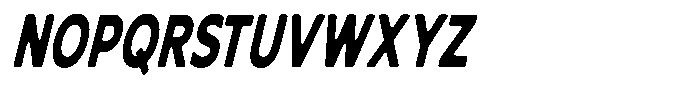Nothern Sans Nothern Soft Contrast Extra Condensed Italic Font UPPERCASE