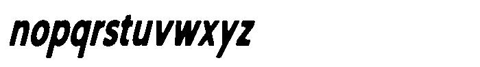 Nothern Sans Nothern Soft Contrast Extra Condensed Italic Font LOWERCASE