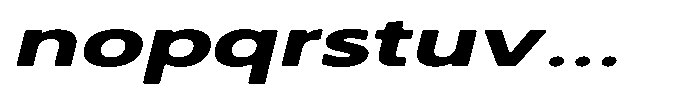 Nothern Sans Nothern Soft Contrast Extra Expanded Italic Font LOWERCASE