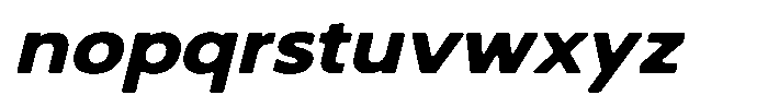 Nothern Sans Nothern Soft Contrast Semi Expanded Italic Font LOWERCASE