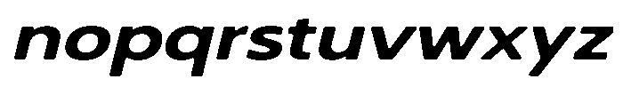 Nothern Sans Nothern Soft Expanded Italic Font LOWERCASE