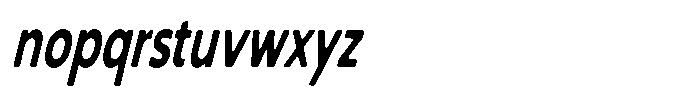 Nothern Sans Nothern Soft Extra Condensed Italic Font LOWERCASE