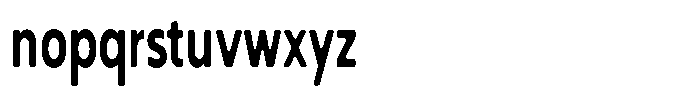 Nothern Sans Nothern Soft Extra Condensed Font LOWERCASE