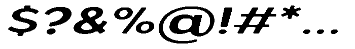 Nothern Sans Nothern Soft Extra Expanded Italic Font OTHER CHARS
