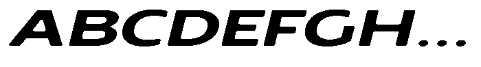 Nothern Sans Nothern Soft Extra Expanded Italic Font UPPERCASE
