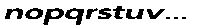 Nothern Sans Nothern Soft Extra Expanded Italic Font LOWERCASE