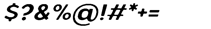 Nothern Sans Nothern Soft Semi Expanded Italic Font OTHER CHARS
