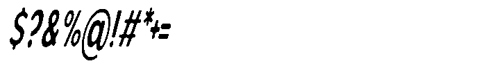 Nothern Sans Nothern Soft Ultra Condensed Italic Font OTHER CHARS